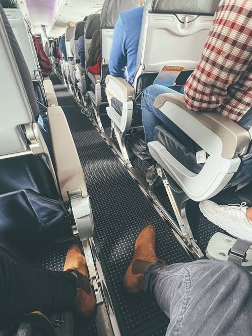 Free stock photo of airplane, airplane interior, airplanes