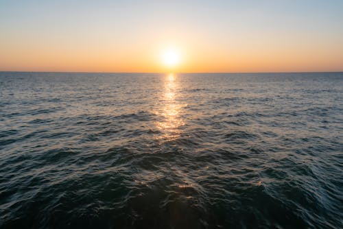 Kostnadsfri bild av gyllene horisonten, gyllene timmen, hav
