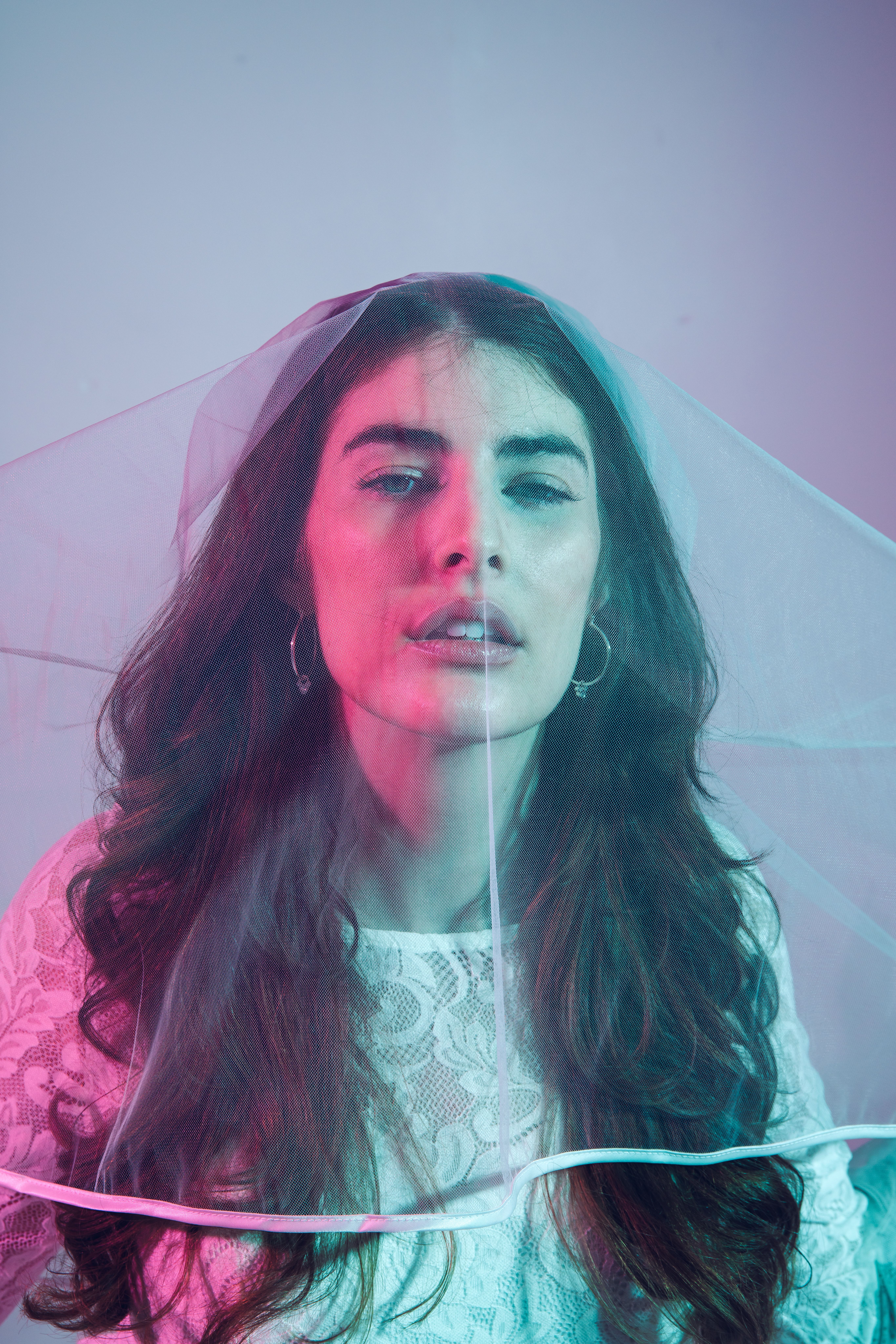 Portrait of a Woman Wearing a Veil · Free Stock Photo