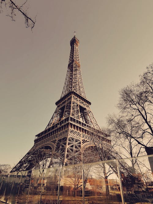 Low-Angle Shot of Eiffel Tower in Paris, France