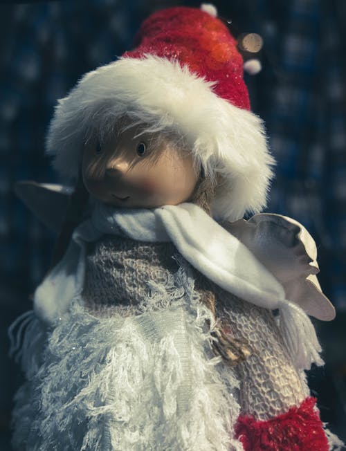 Toy Doll with Santa Hat