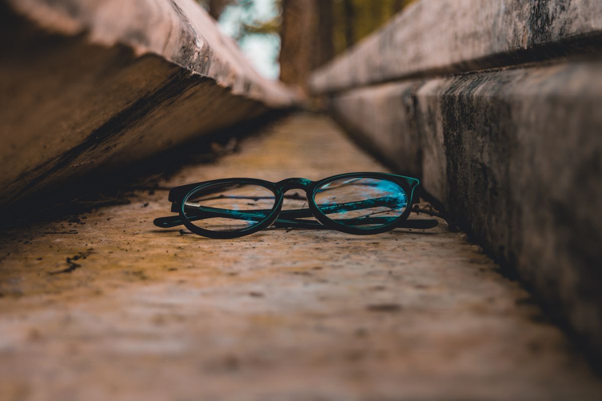 Optical eyeglasses close up