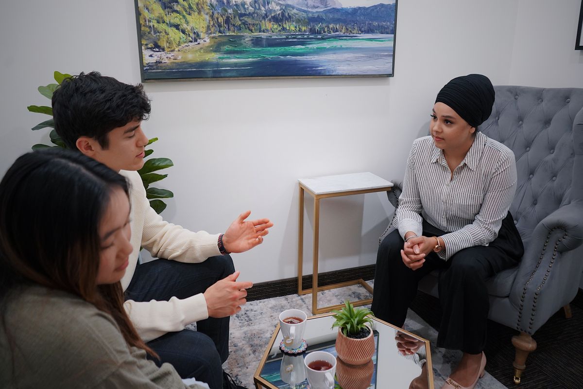 Couple in a therapy session