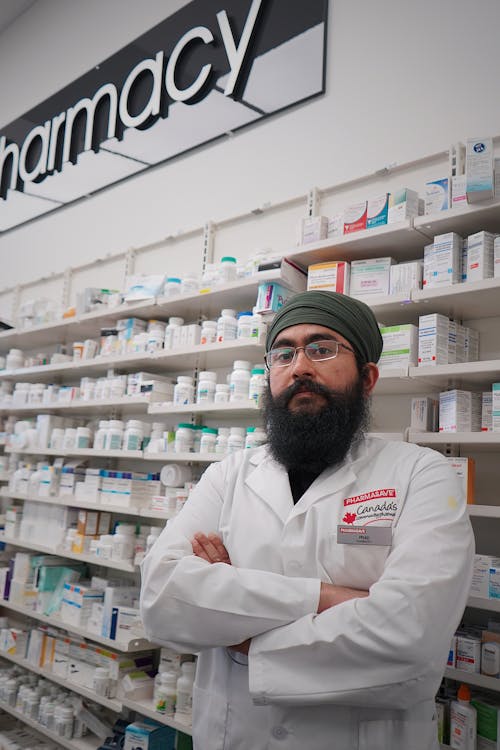 Man Working in a Pharmacy 