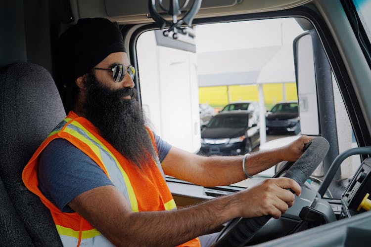 Truck Driver In Turban