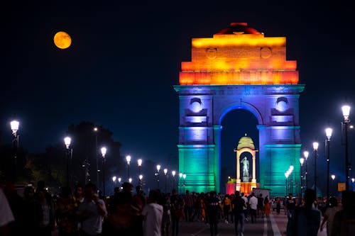 Illuminated India Gate in New Delhi