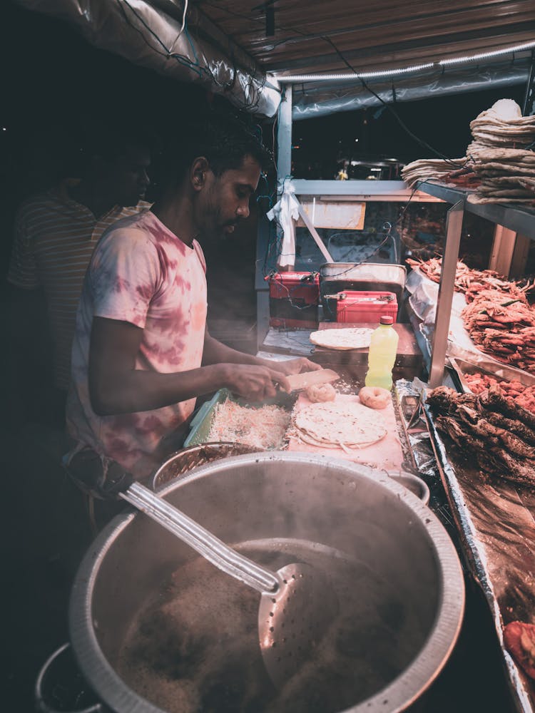 A Man Preparing Ingredients 