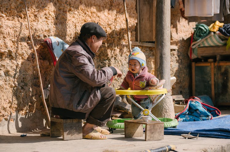 A Child In A Walker