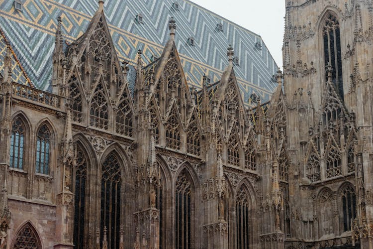 Facade Of St Stephen's Cathedral In Vienna