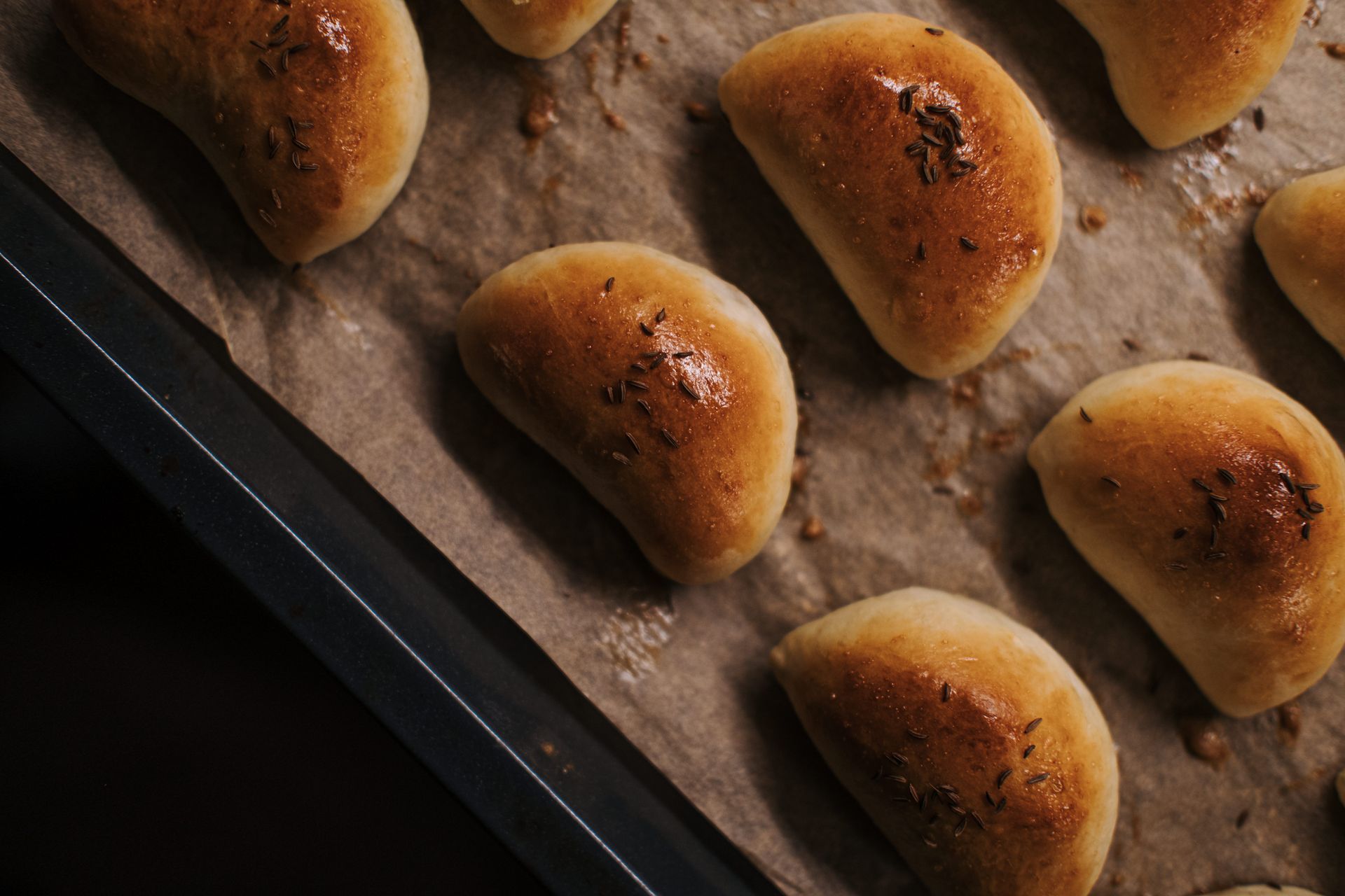 Freshly Baked Bread on a Tray