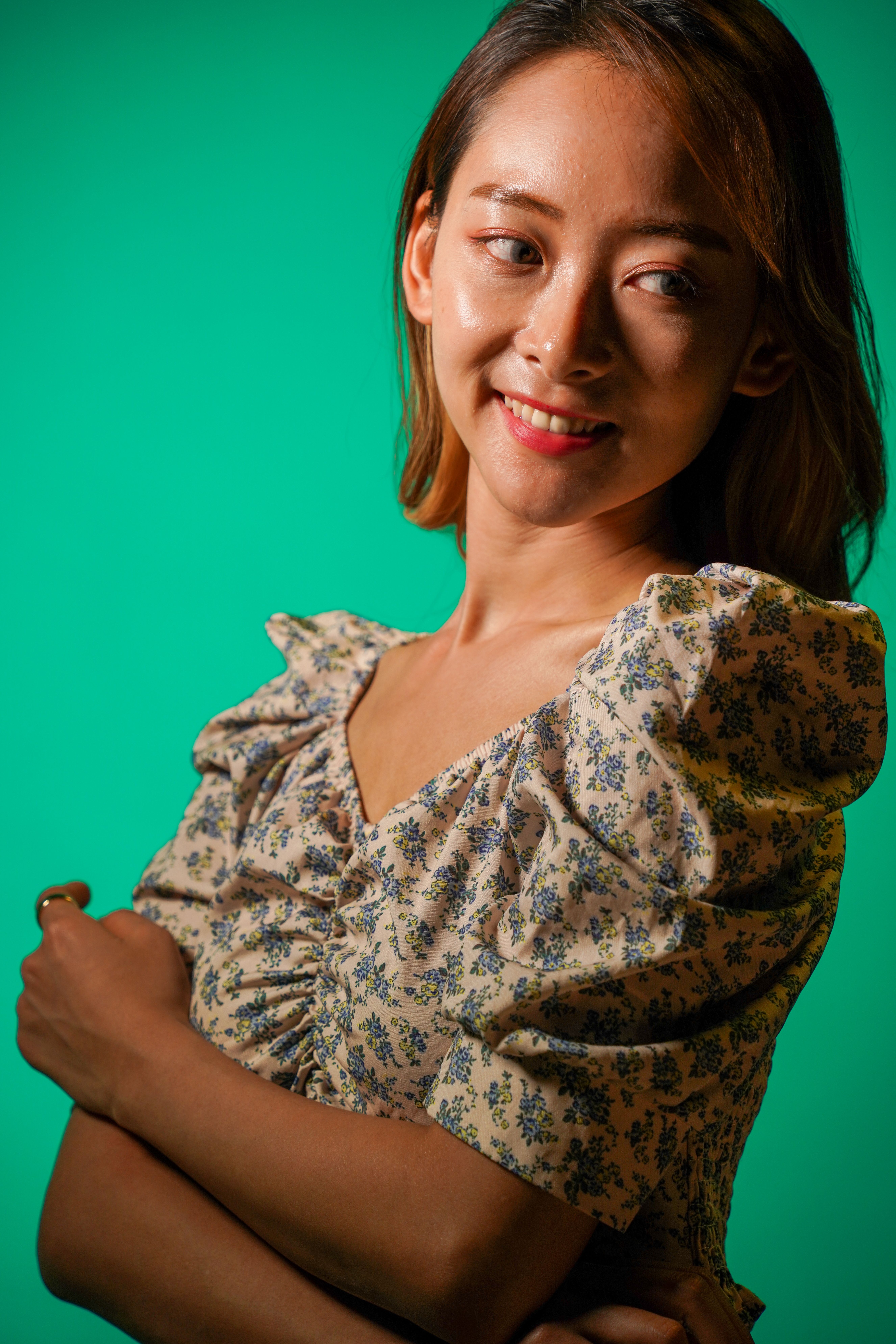 Blusa Ciganinha Floral Verde