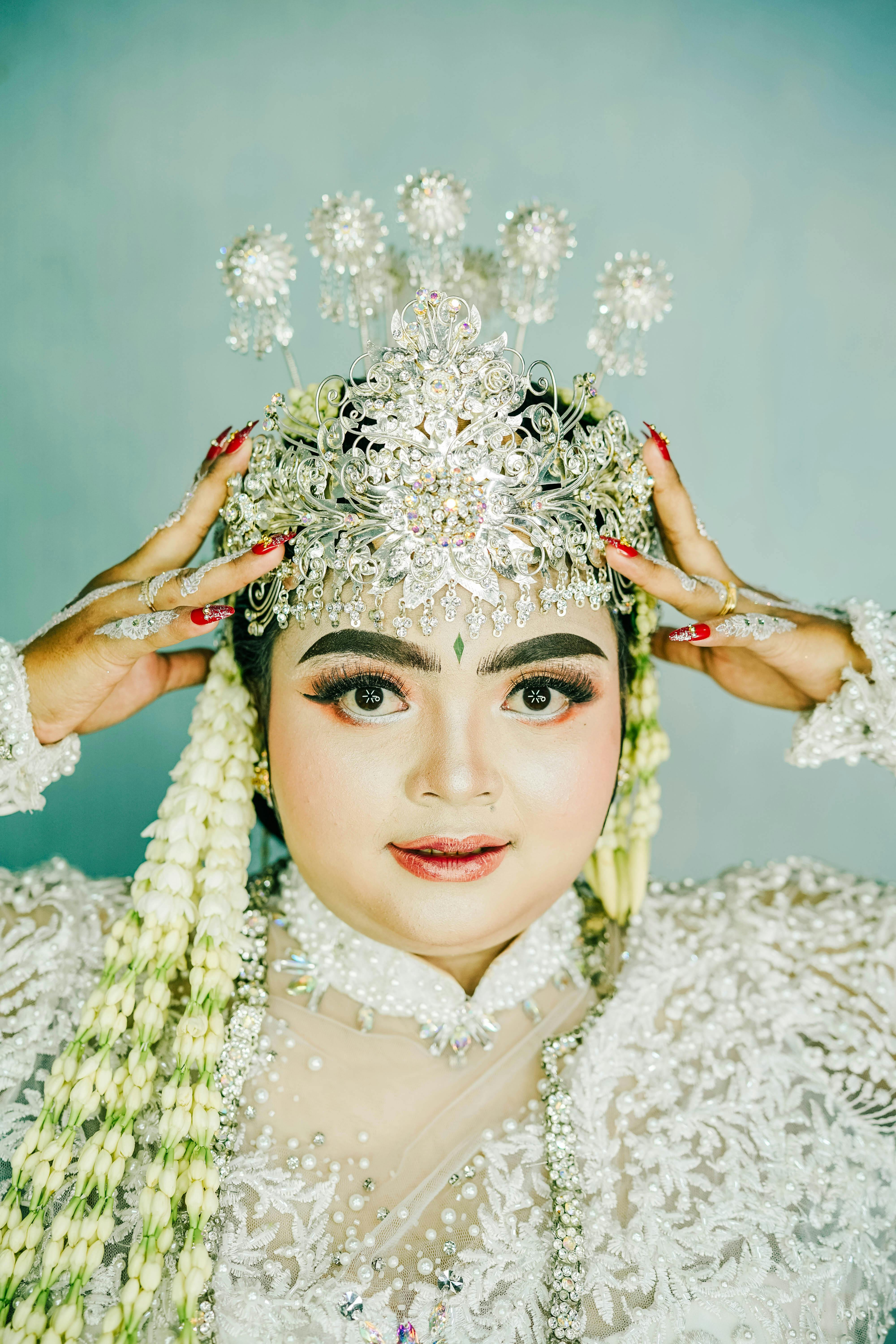 portrait of bride in traditional clothing