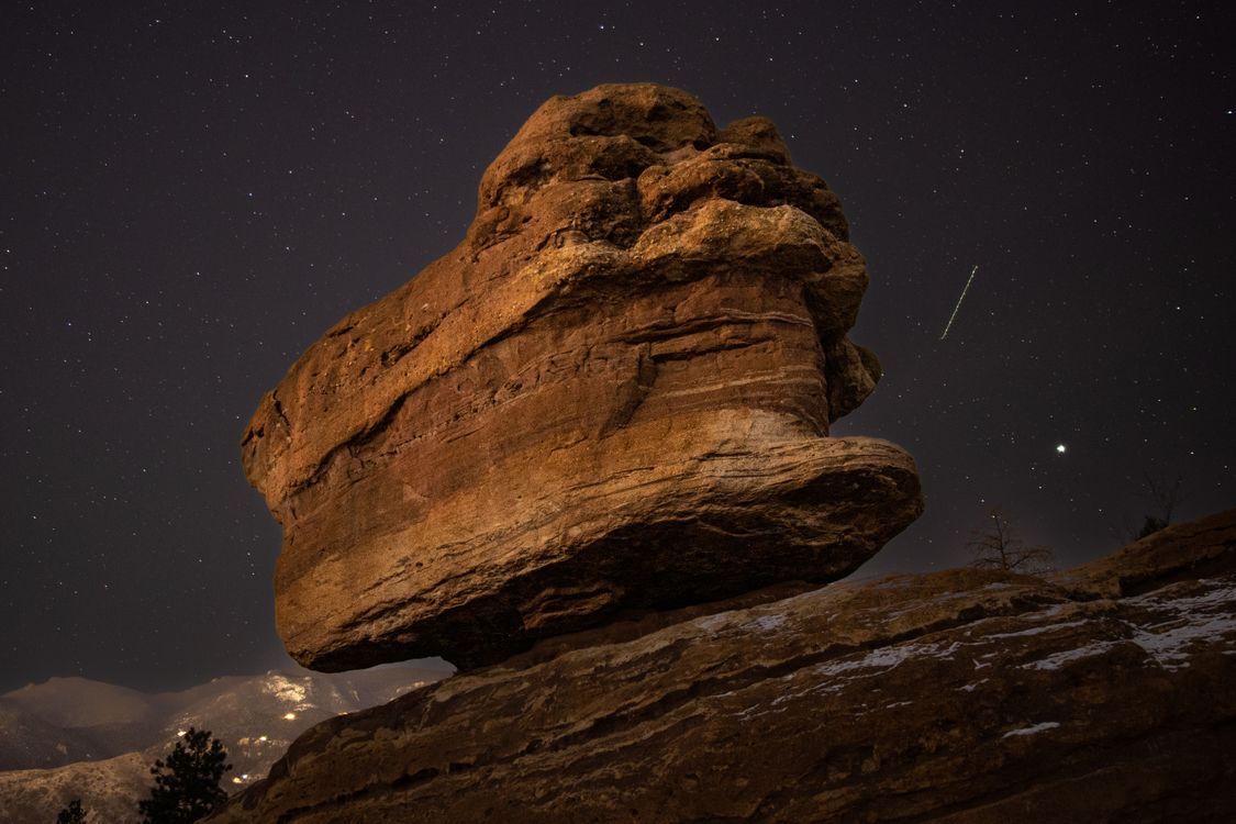 Stone Rock on a Desert at Night · Free Stock Photo