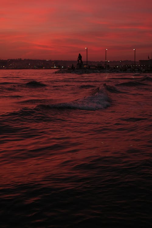 Photos gratuites de crépuscule, mer, paysage marin