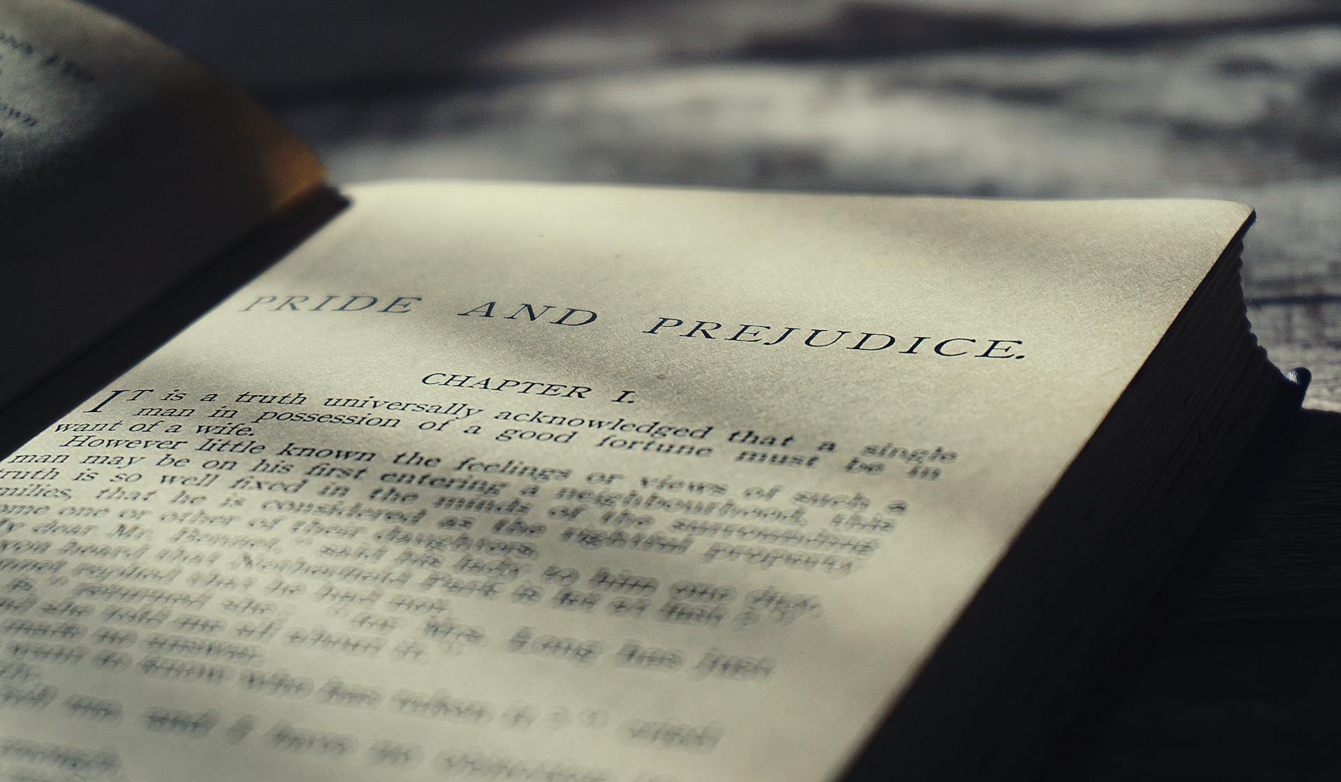 Closeup Photo of Pride and Prejudice Book Page