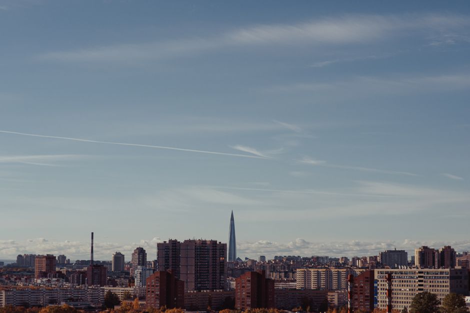 Ulyanovsk in August - Vibrant city street with local shops and cafes