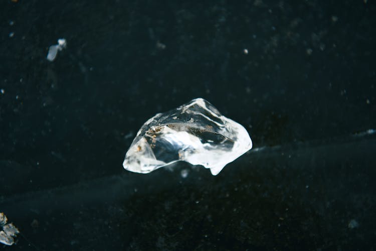 Close-Up Shot Of A Melted Ice 