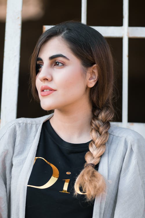 Woman with Braided Hair