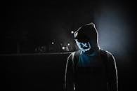 Man Wearing White Hooded Jacket