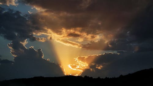 Gratis lagerfoto af farverig, gylden solnedgang, solnedgang