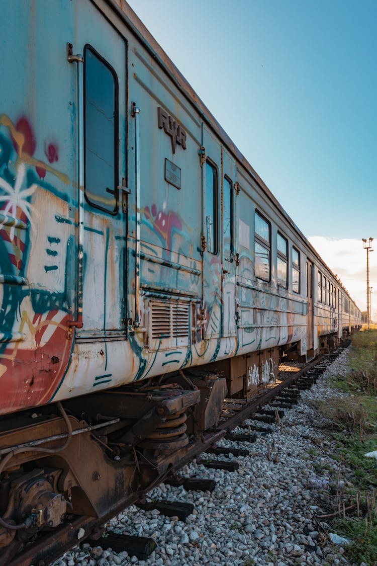 Photo Of A Vandalized Train