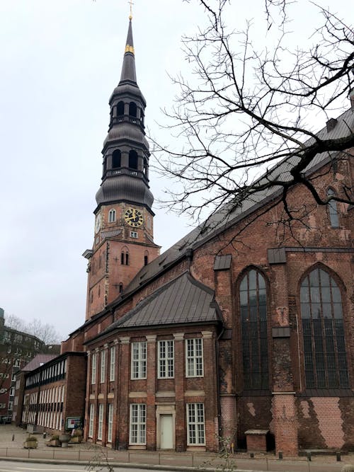 View of the St. Catherine's Church in Hamburg Germany