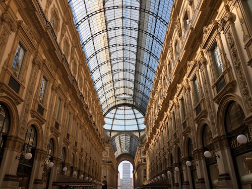 Kostnadsfri bild av arkader, galleria vittorio emanuele ii, glas