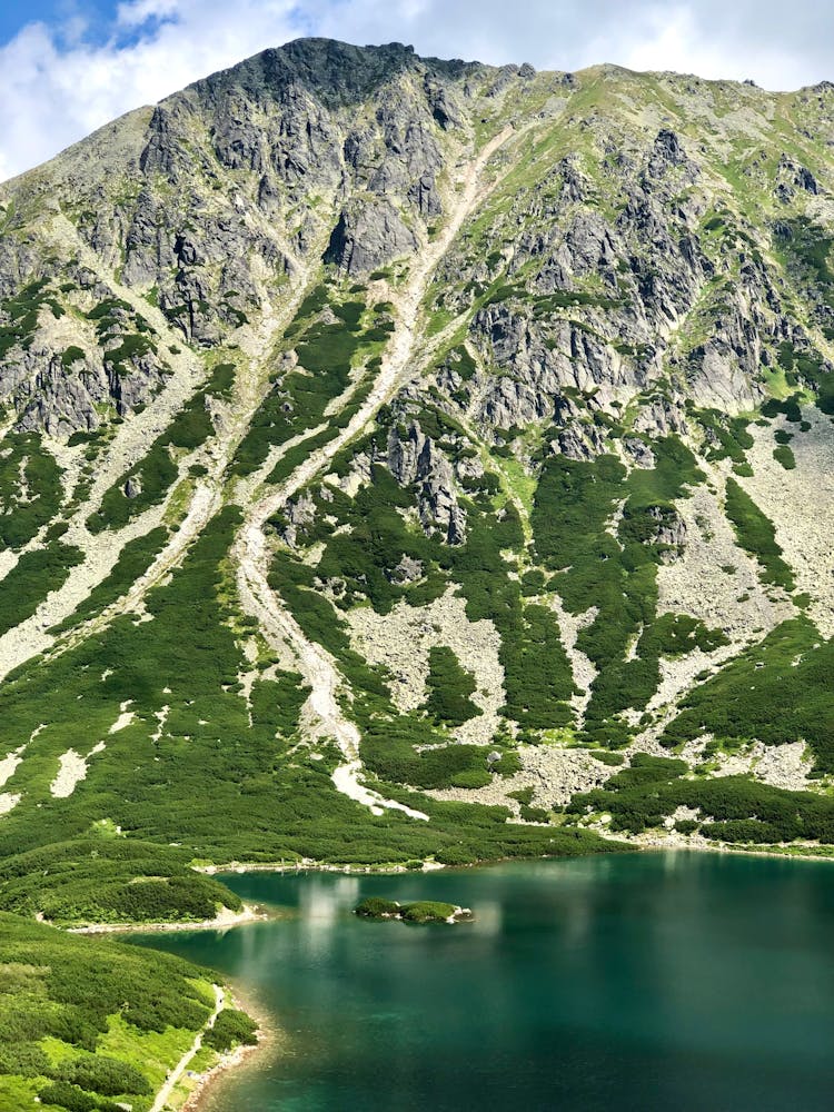 Green Grass On Valley Of Mountain