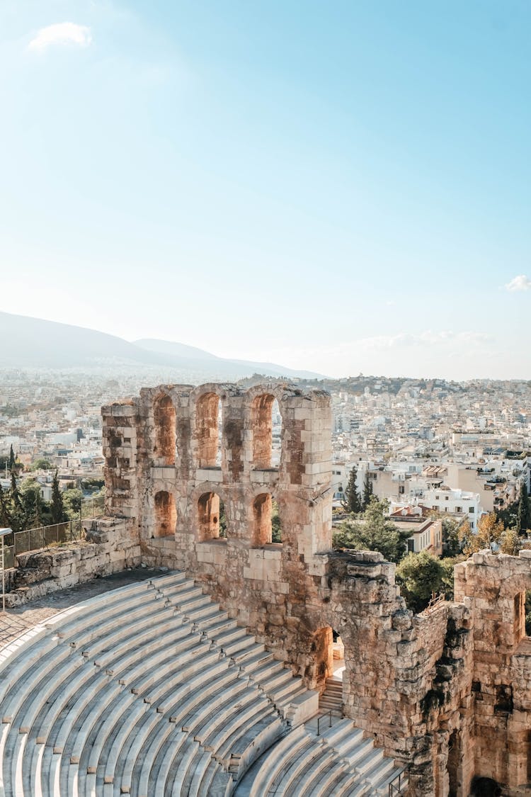 View Of The Odeon Of Herodes Atticus, Acropolis, Athens, Greece