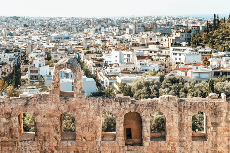 View Of A City In Athens