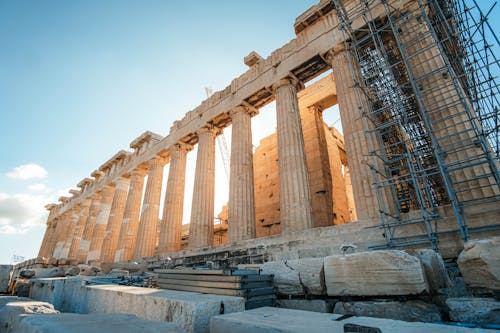 Parthenon in Greece in Sunlight 