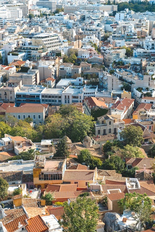 Drone Shot of the City of Athens