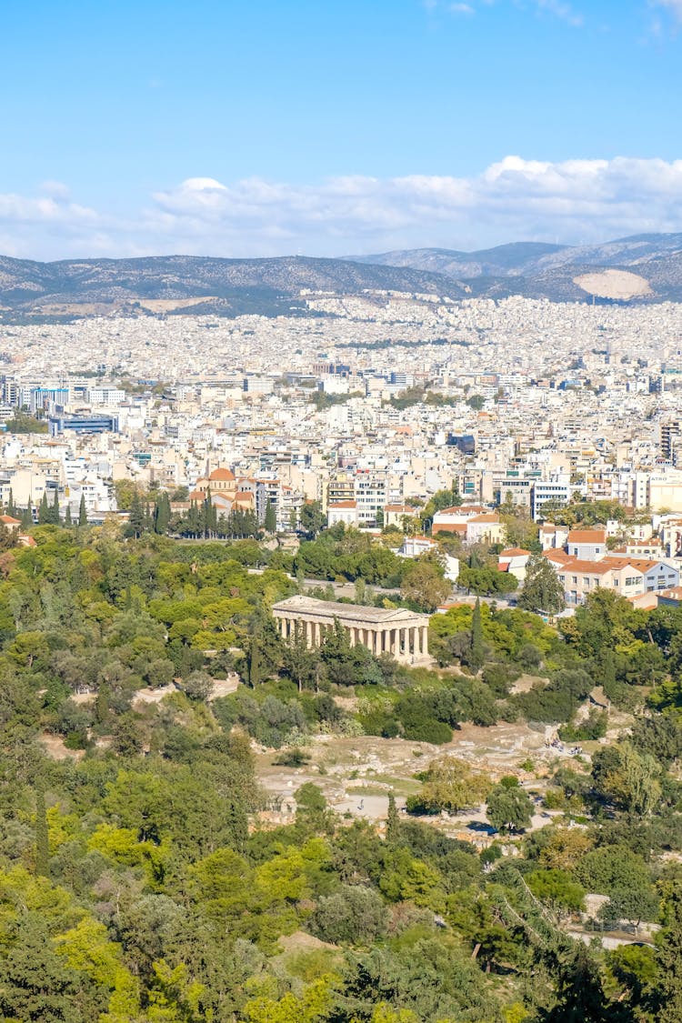 Aerial View Of Athens City