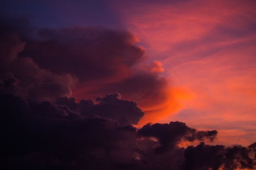 Ilmainen kuvapankkikuva tunnisteilla auringonlasku, dramaattinen taivas, myrsky