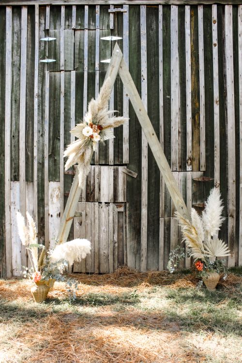 Wedding invitation pampas-boho