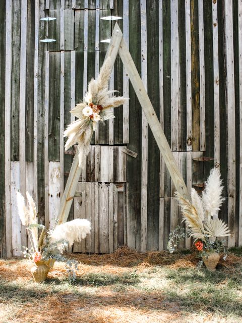 Model invitație nuntă Pampas Boho