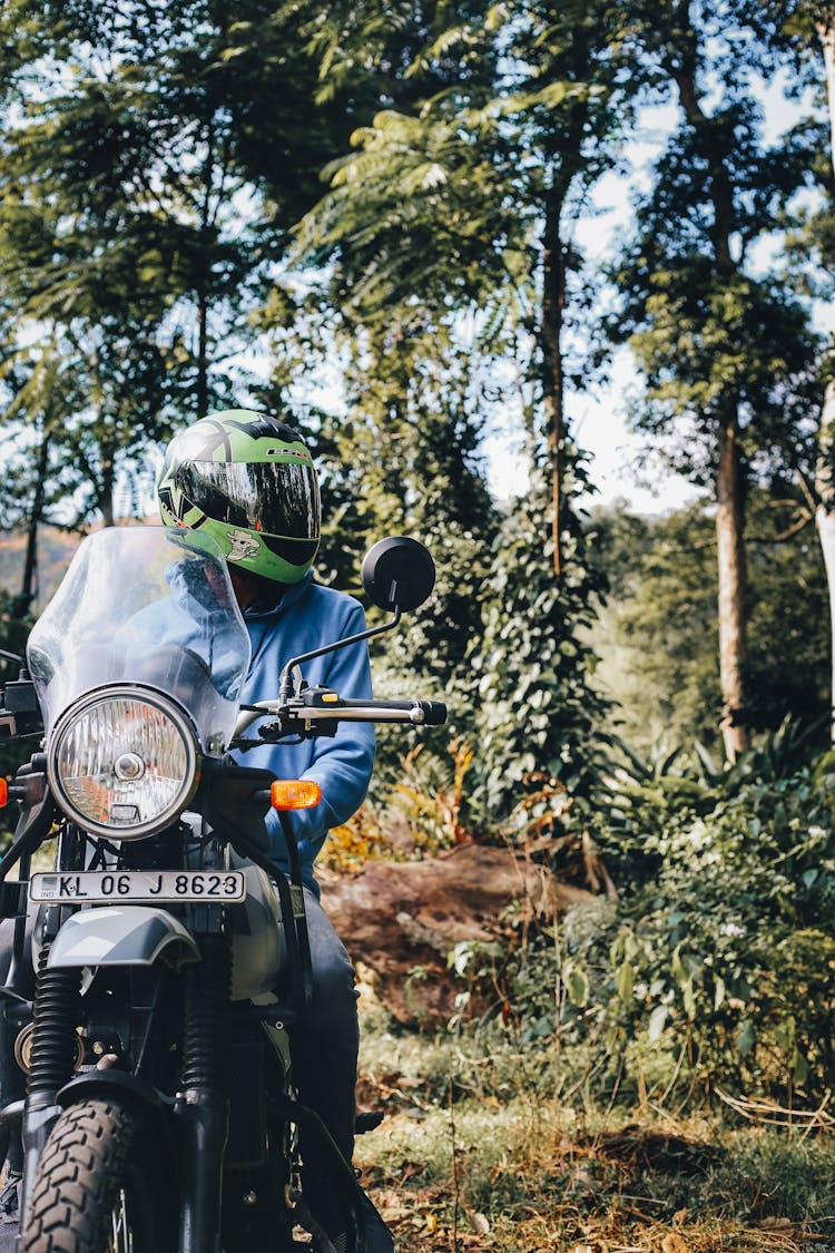 Man Riding A Motorcycle