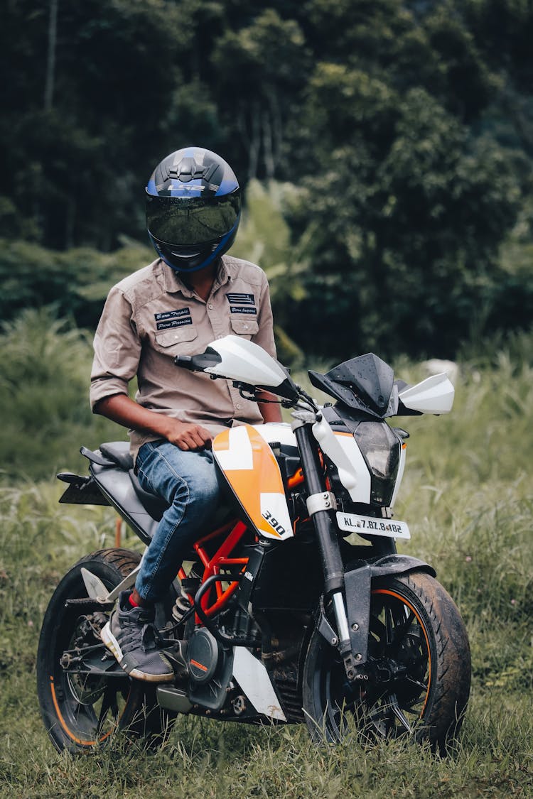 Photo Of Man On A Motorcycle