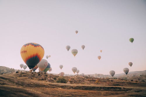 Hot Air Balloons Flying in the Sky