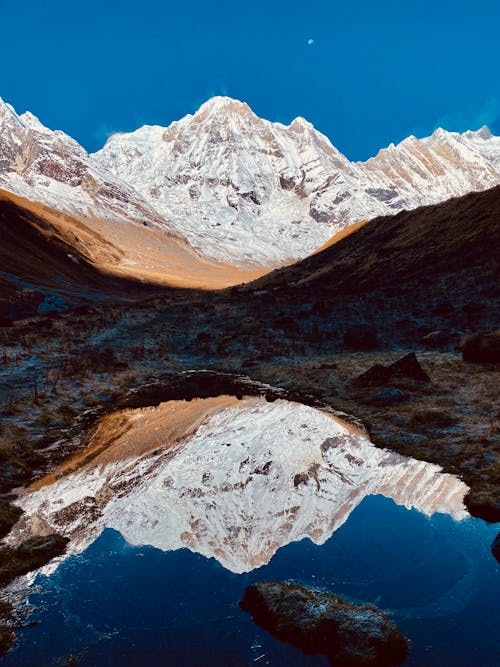 경치, 경치가 좋은, 눈 덮힌 산의 무료 스톡 사진