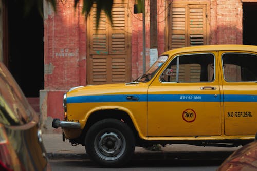 가로 사진, 거리, 노란 택시의 무료 스톡 사진