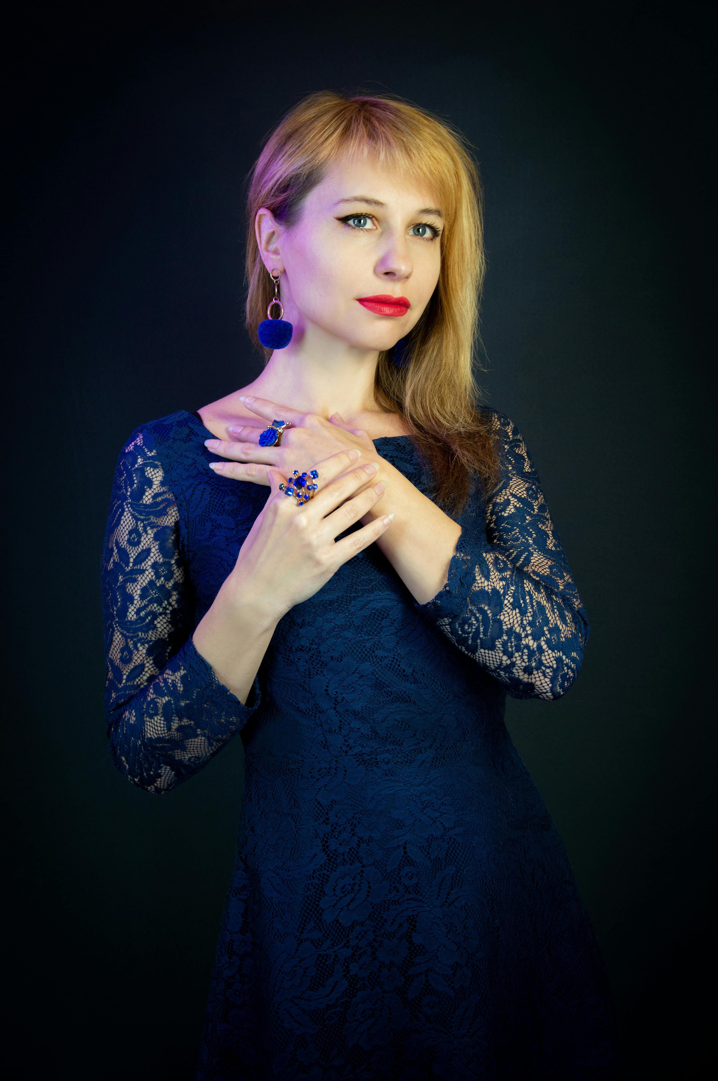 Blonde Woman Wearing Yellow Dress At Night Free Stock Photo blonde-woman-wearing-yellow-dress-at-night-free-stock-photo