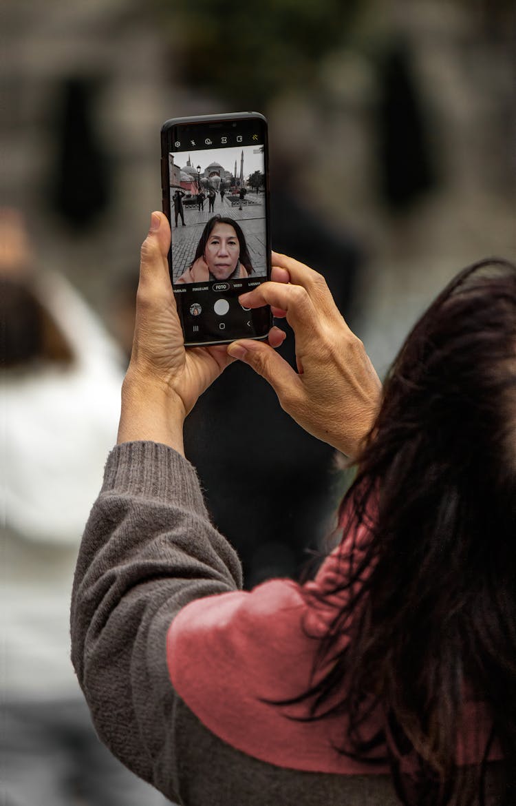 Woman Taking A Selfie