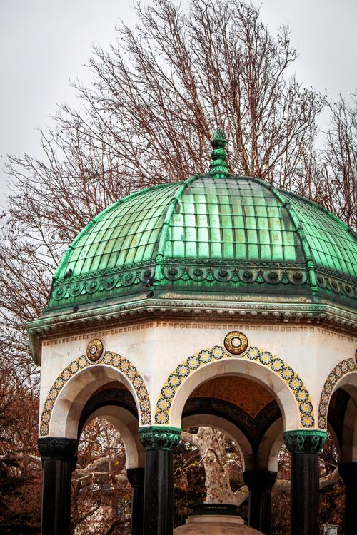Free A view of the historic German Fountain with intricate design in Istanbul, Turkey. Stock Photo