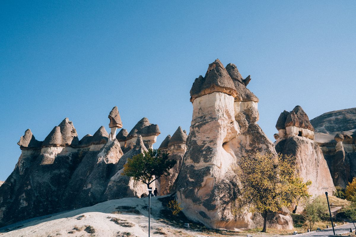 The multi-capped fairy-chimney rock formations of Cappadocia