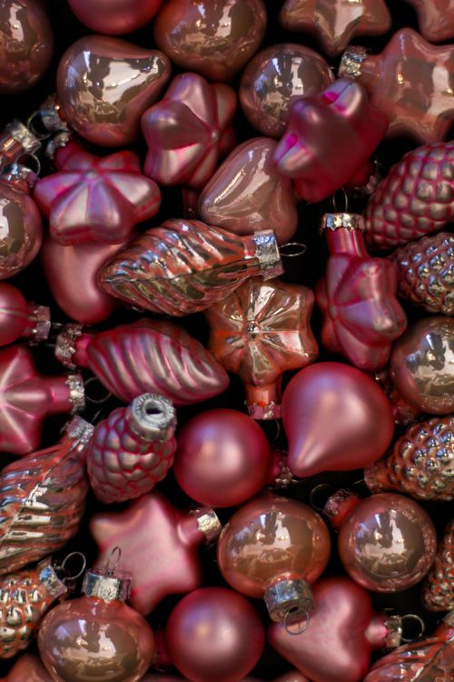 Free A close-up view of various colorful Christmas ornaments, perfect for festive decorations. Stock Photo