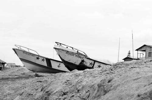 Dua Perahu Di Atas Pasir