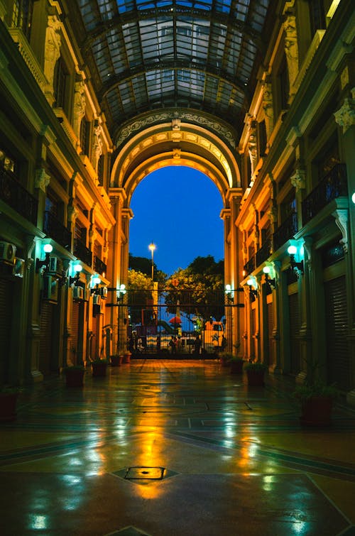 Empty Hallway during Nighttime