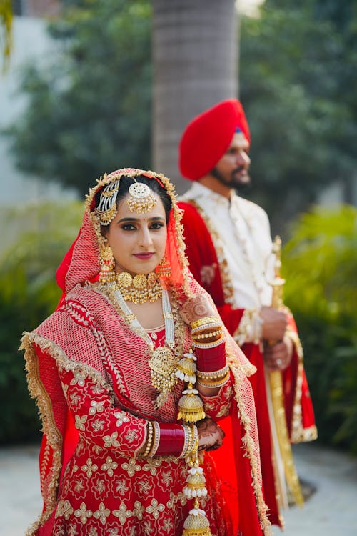 Woman in Traditional Clothing with Jewelry