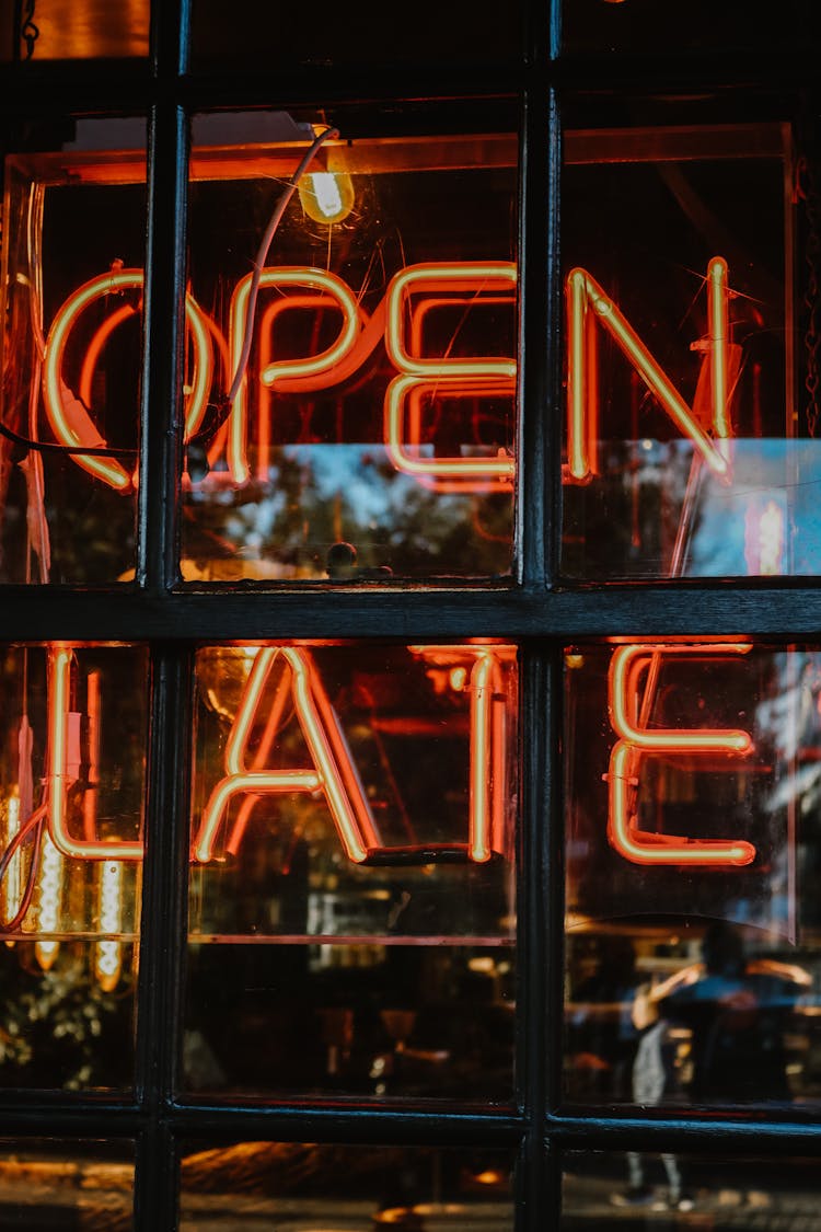 Neon In Bar Window